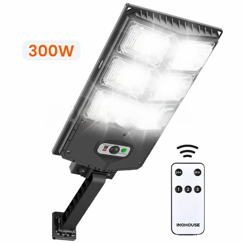 Luminária Solar 300W Externa com Sensor e Controle Remoto