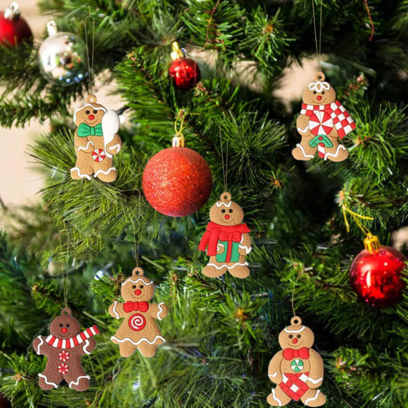 Enfeite Árvore de Natal Biscoito 12 unidades