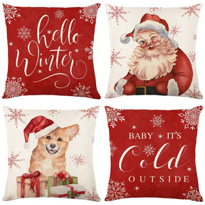 Conjunto 4 Capas Almofada de Natal