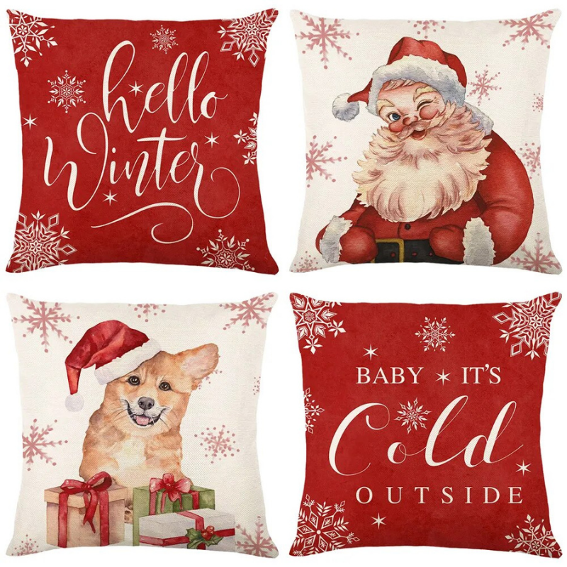 Conjunto 4 Capas Almofada de Natal