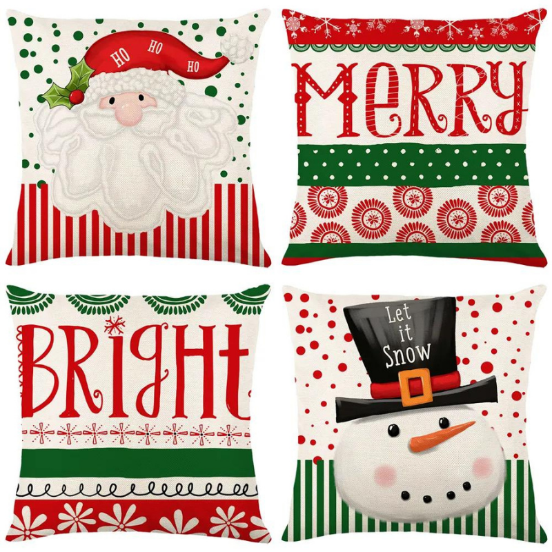 Conjunto 4 Capas Almofada de Natal