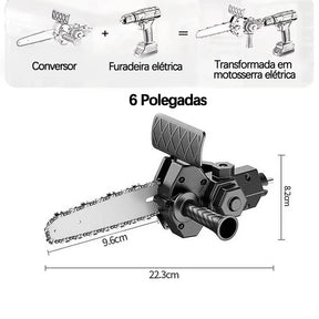 Mini Motosserra Elétrica Portátil Para Cortar Madeira