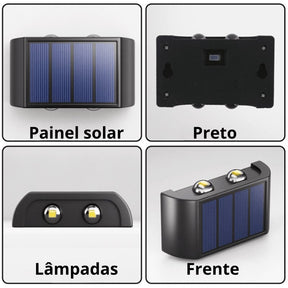 Arandela de Parede Área Externa de Led Solar - POWERSTILL