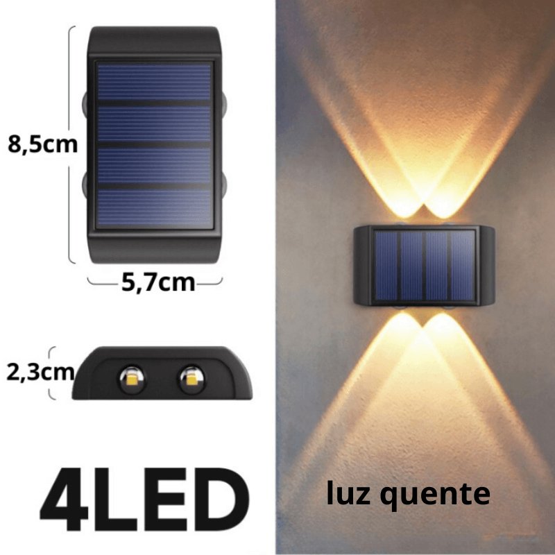 Arandela de Parede Área Externa de Led Solar - POWERSTILL