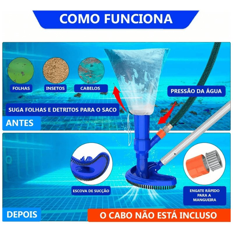 Aspirador A Vacuo Pra Piscina | Prático E Econômico - POWERSTILL