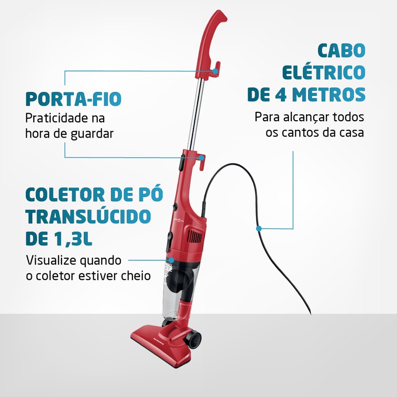 Aspirador de Pó Vertical 2 em 1 Mondial Turbo Cycle AP36 1200W - POWERSTILL