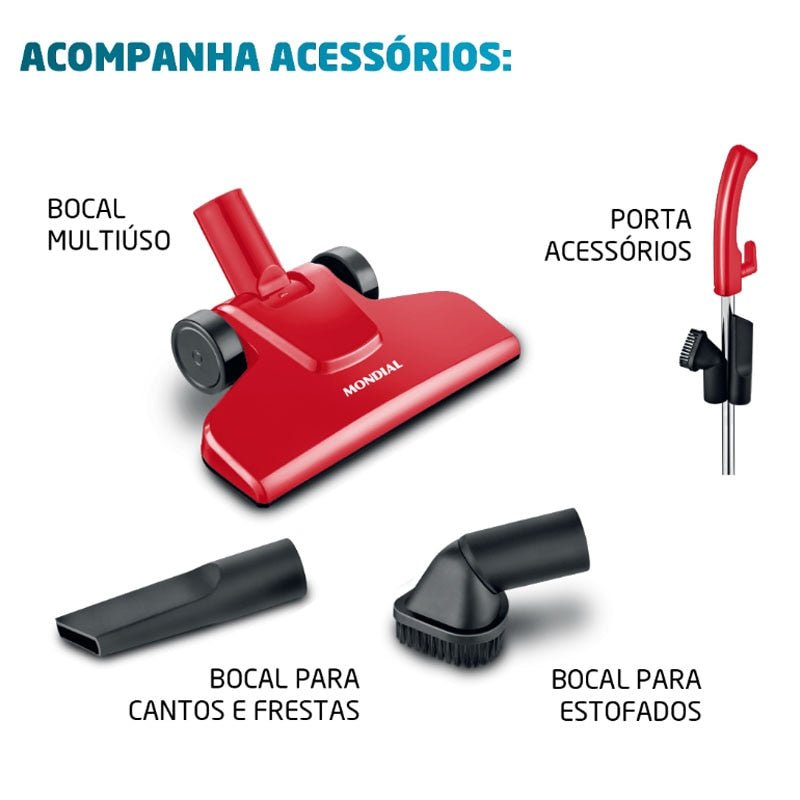 Aspirador de Pó Vertical 2 em 1 Mondial Turbo Cycle AP36 1200W - POWERSTILL