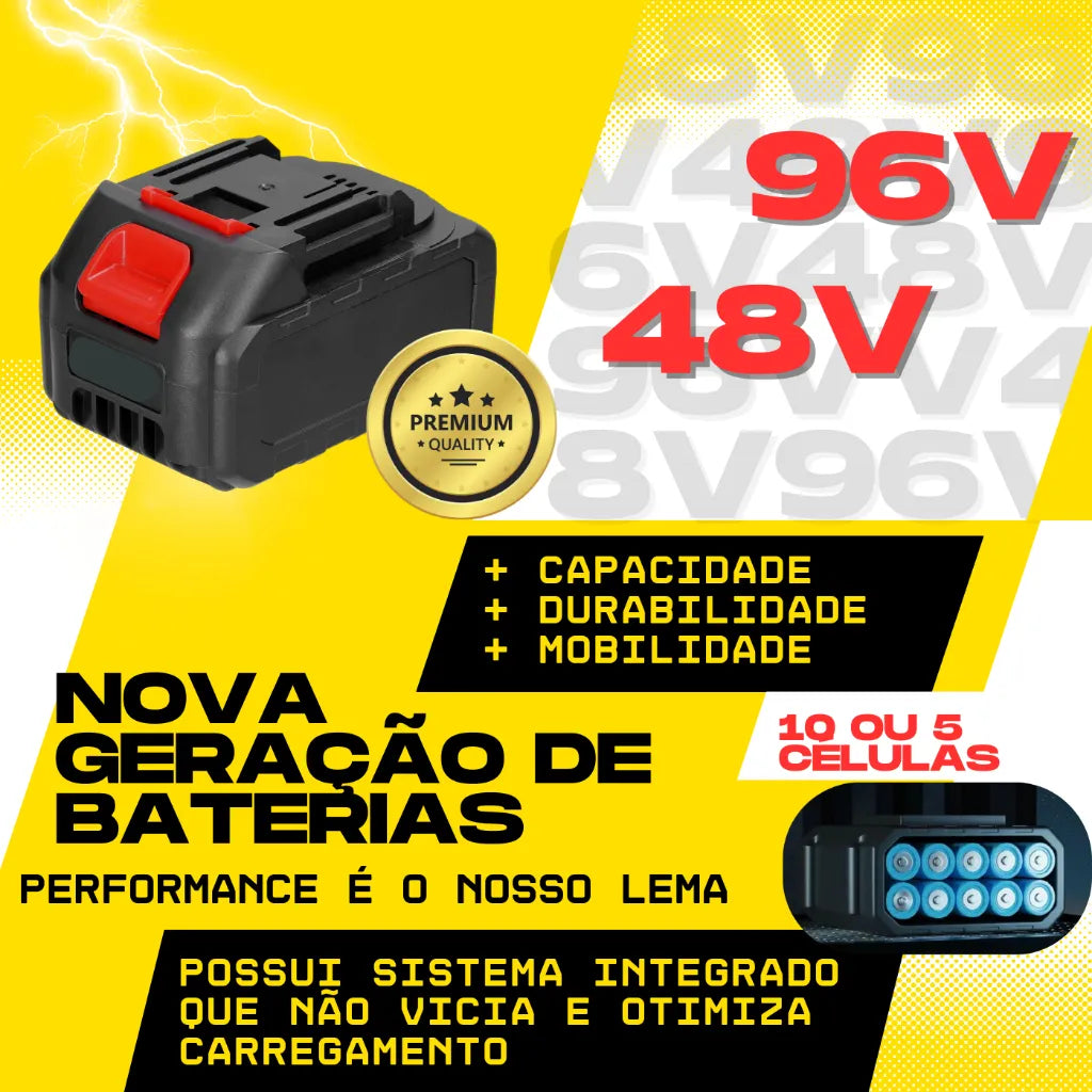 Bateria 96v 48v para Pistola de Água Sem Fio - Limpador de Alta Pressão